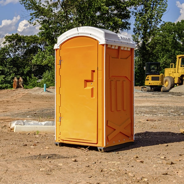 how often are the porta potties cleaned and serviced during a rental period in Rendville